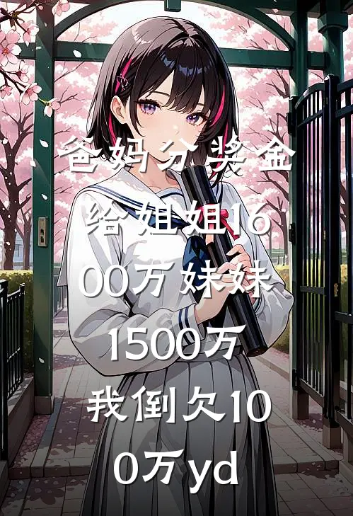 爸妈分奖金给姐姐1600万妹妹1500万，我倒欠100万yd
