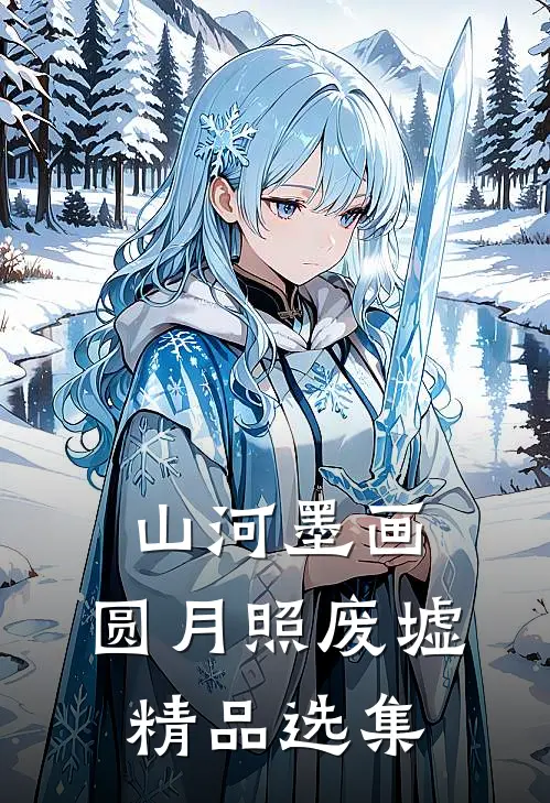 山河墨画，圆月照废墟精品选集