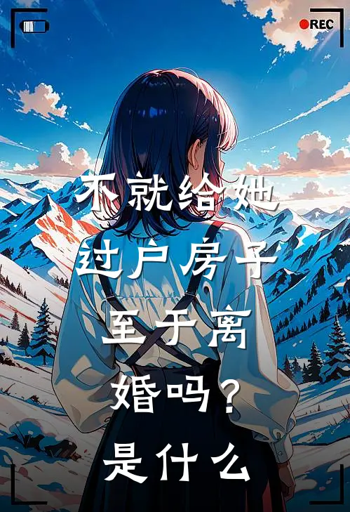 不就给她过户房子，至于离婚吗？是什么