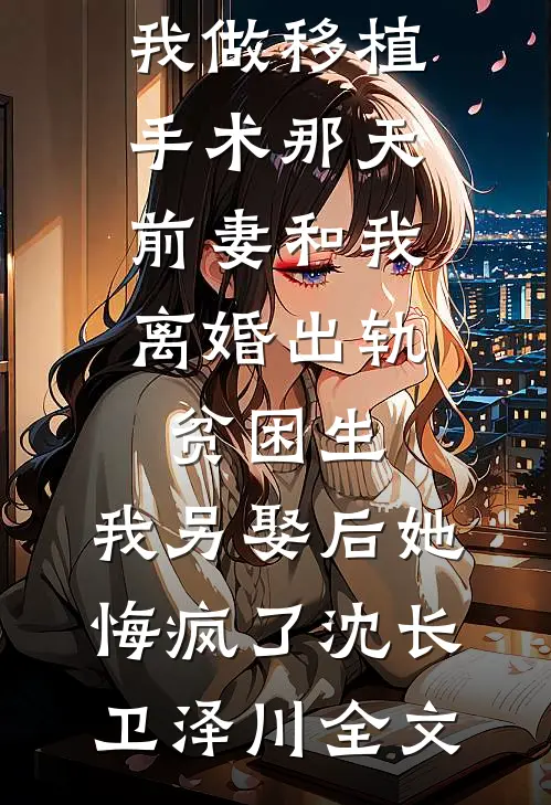 我做移植手术那天，前妻和我离婚出轨贫困生，我另娶后她悔疯了沈长卫泽川全文