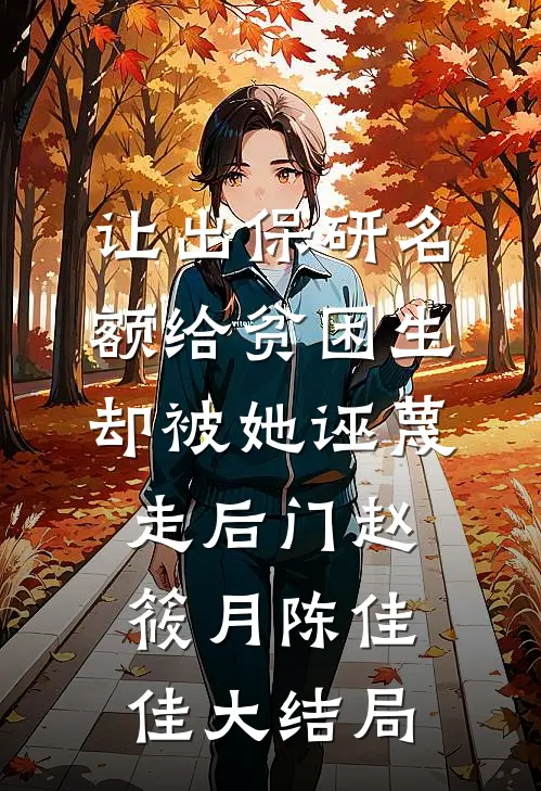 让出保研名额给贫困生，却被她诬蔑走后门赵筱月陈佳佳大结局