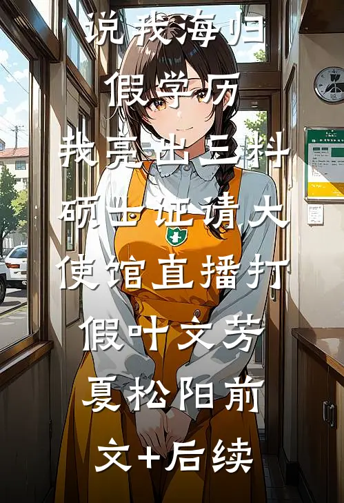 说我海归假学历，我亮出三料硕士证请大使馆直播打假叶文芳夏松阳前文+后续