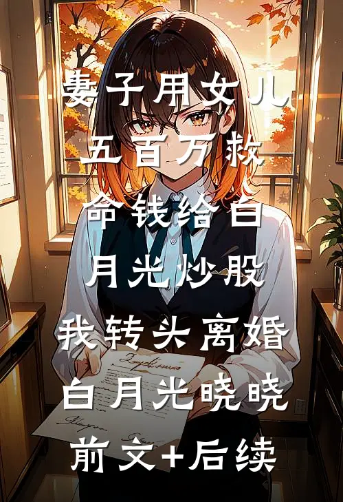 妻子用女儿五百万救命钱给白月光炒股，我转头离婚白月光晓晓前文+后续